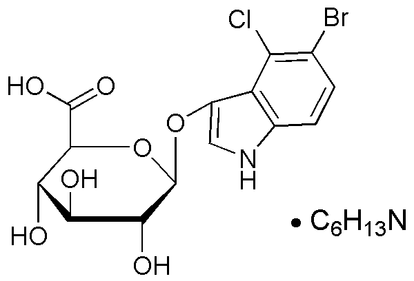 5-Bromo-4-chloro-3-indolyl-β-D-glucuronide cyclohexylammonium salt