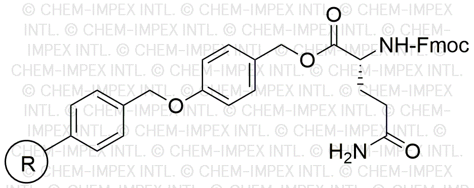 Résine d'alcool 4-alkoxybenzylique Na-Fmoc-L-glutamine