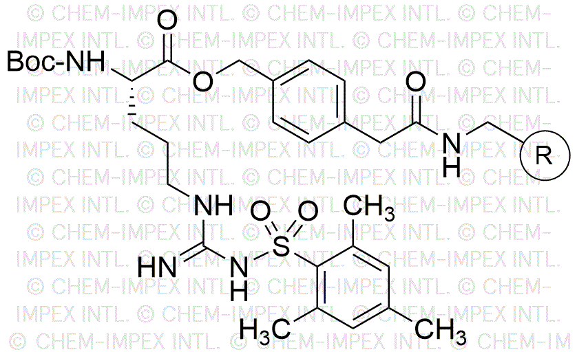 Resina de 4-oximetilfenilacetamidometilo de Nα-Boc-Nω-mesitileno-2-sulfonil-L-arginina
