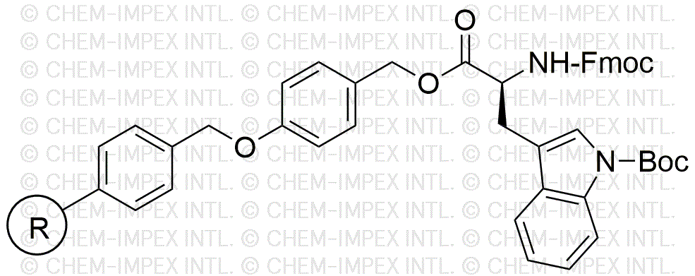 Nα-Fmoc-Nin-Boc-L-tryptophan 4-alkoxybenzyl alcohol resin