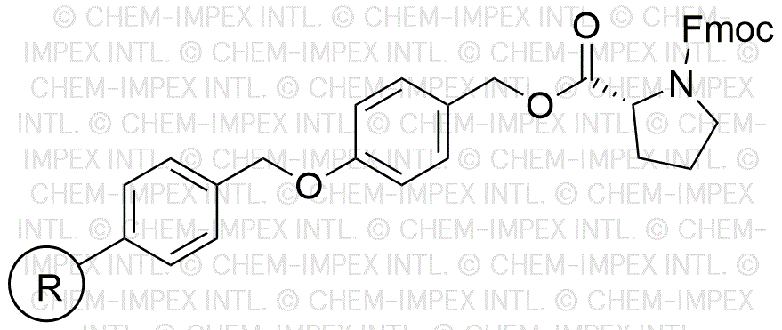 Fmoc-D-proline 4-alkoxybenzyl alcohol resin
