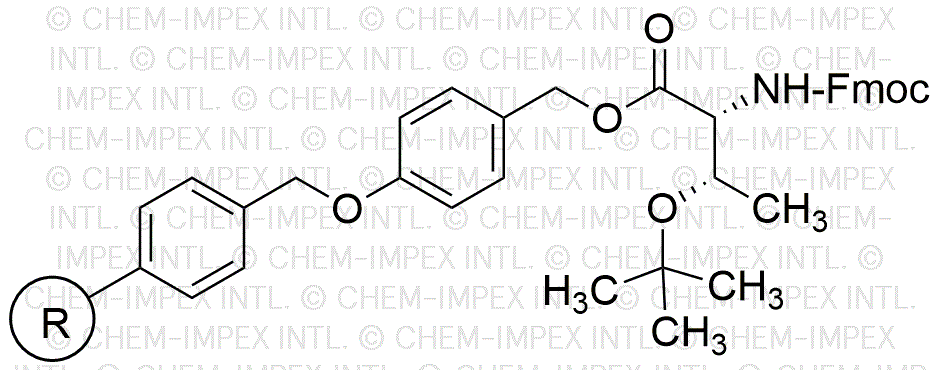 Fmoc-O-tert-butyl-D-threonine 4-alkoxybenzyl alcohol resin