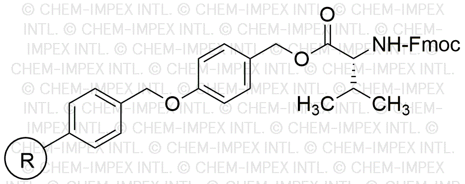 Fmoc-D-valine 4-alkoxybenzyl alcohol resin (0.3-0.8 mmol/g, 100-200 mesh)