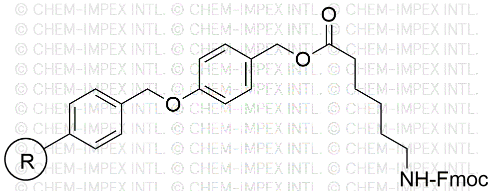 Fmoc-ε-aminocaproic acid 4-alkoxybenzyl alcohol resin