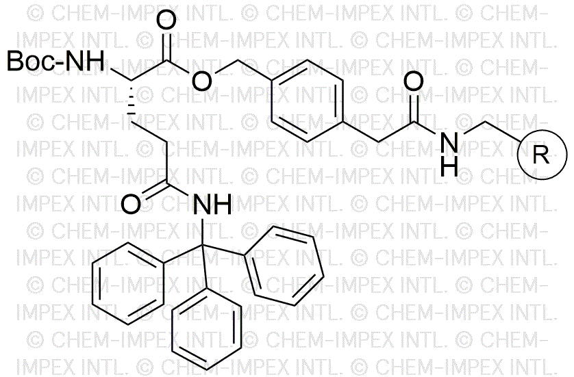 Résine Nα-Boc- Nδ-trityl-L-glutamine 4-oxyméthylphénylacétamidométhyl