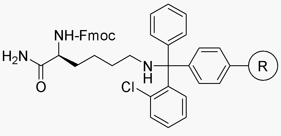 Fmoc-L-Lysine(2-chlorotrityl resin)-NH2