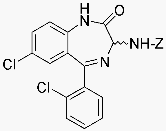 Z-(R,S)-3-amino-7-chloro-5-(2-chlorophényl)-2-oxo-1,4-benzodiazépine