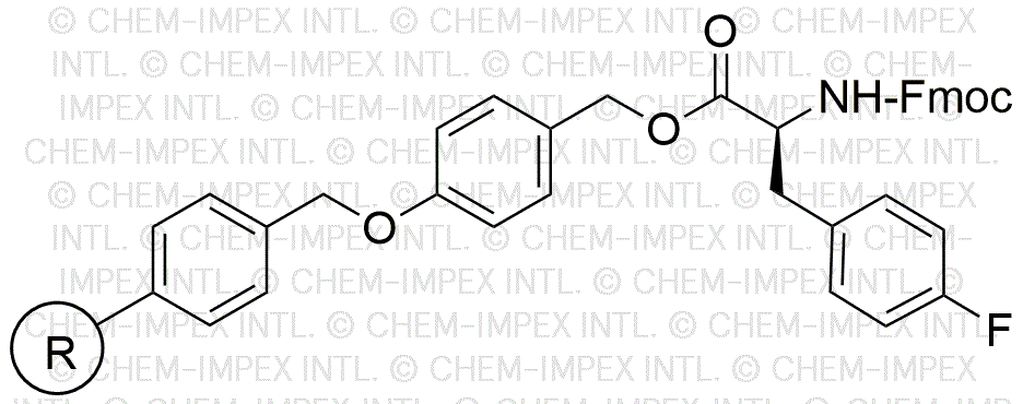 Resina de alcohol 4-alcoxibencílico Fmoc-4-fluoro-L-fenilalanina