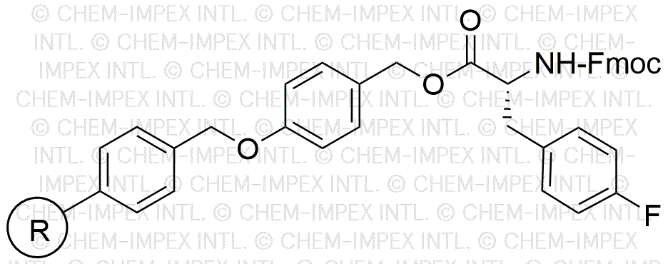 Resina de alcohol 4-alcoxibencílico Fmoc-4-fluoro-D-fenilalanina