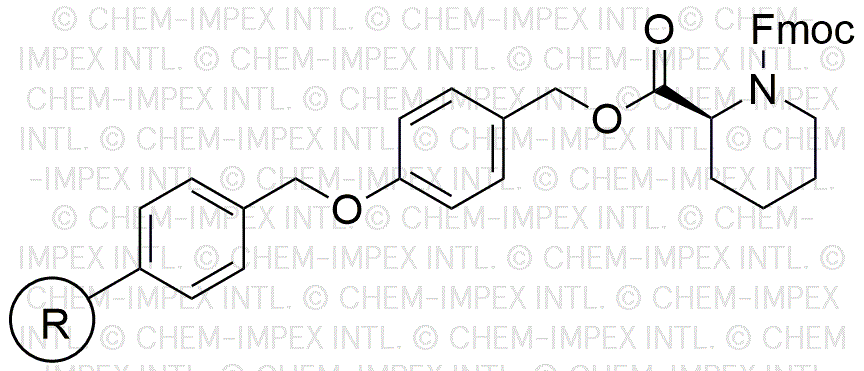Résine d'alcool 4-alcoxybenzylique d'acide Fmoc-L-pipécolique