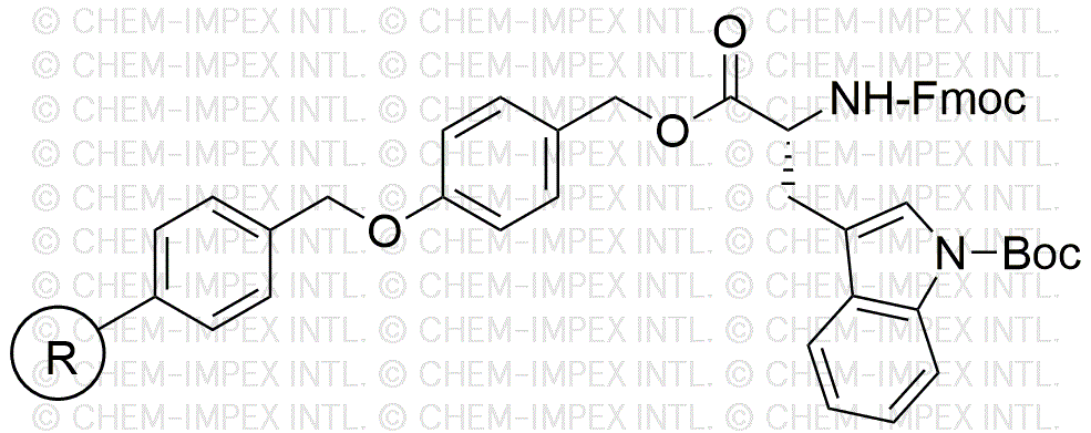 Resina de alcohol 4-alcoxibencílico Na-Fmoc-Nin-Boc-D-triptófano
