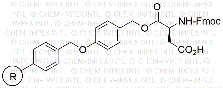 Resina de alcohol 4-alcoxibencílico de ácido Fmoc-L-aspártico