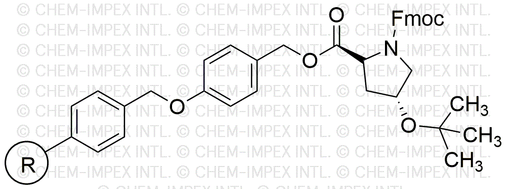 Resina de alcohol 4-alcoxibencílico Fmoc-O-terc-butil-transL-hidroxiprolina