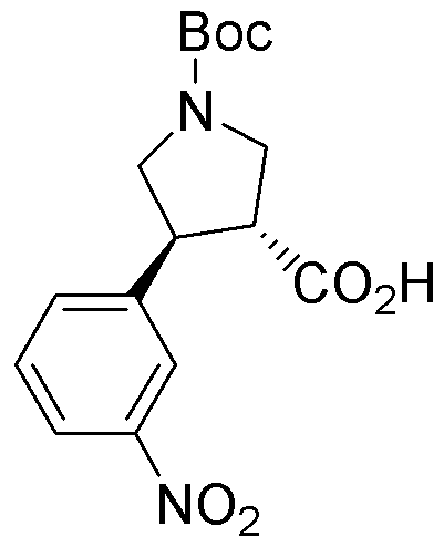 Acide boc-(+/-)-trans-4-(3-nitrophényl)pyrrolidine-3-carboxylique