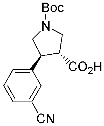 Boc-(+/-)-trans-4-(3-cyanophenyl)pyrrolidine-3-carboxylic acid