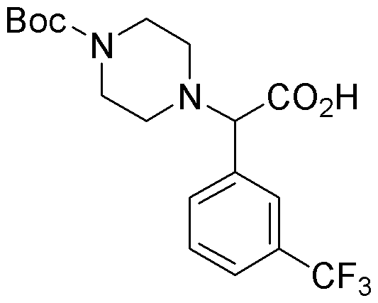 Ácido 2-(4-Boc-piperazinil)-2-(3-trifluorometilfenil)acético