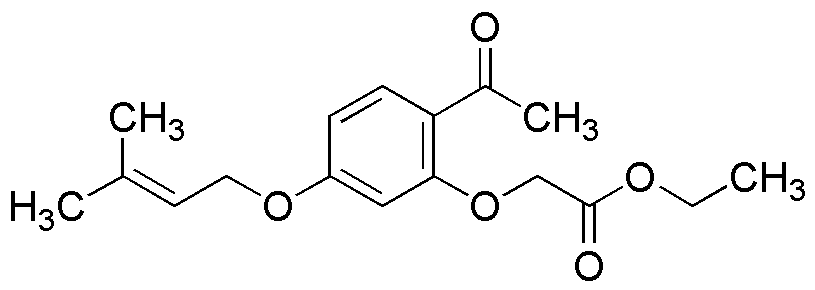 2'-Etoxicarbonilmetoxi-4'-(3-Metil-2-butenil-oxi)acetofenona
