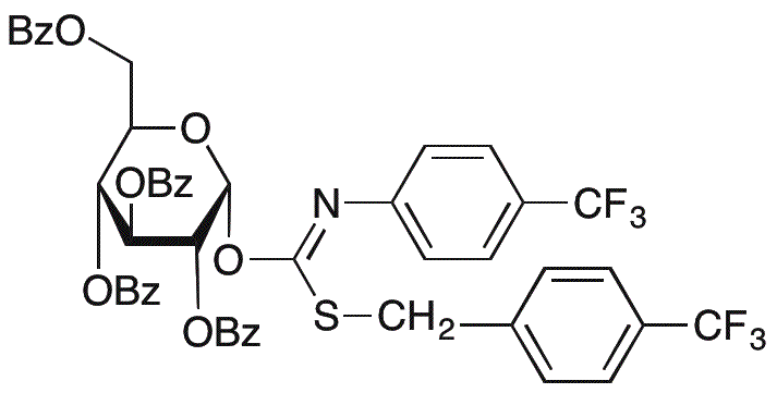 2,3,4,6-Tetra-O-benzoil-α-D-glucopiranosil p-trifluorometilbenciltio-N-(p-trifluorometilfenil)formimidato