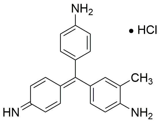 Fuchsine basique (acétate de pararosaniline, 3 parties, chlorure de pararosaniline, 1 partie)