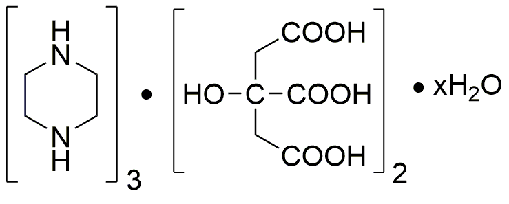 Piperazine citrate hydrate