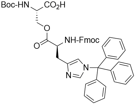 Boc-Ser(Fmoc-His(Trt))-OH