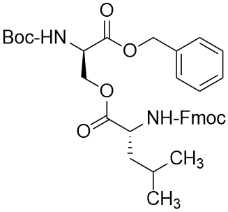 Boc-D-Ser(Fmoc-D-Leu)-OBzl