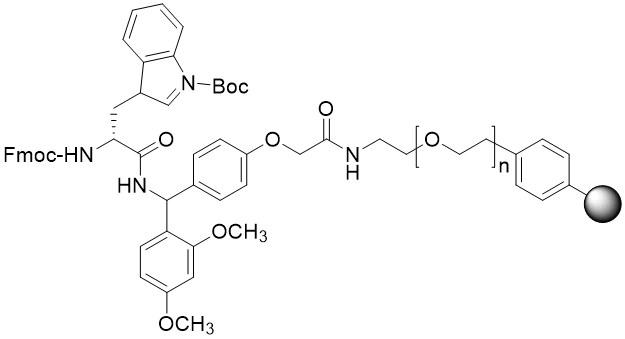Fmoc-D-Trp(Boc) TentaGel S RAM resin (0.16 - 0.26 mmol/g, 90 mm mesh)