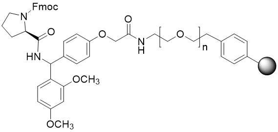 Fmoc-D-Pro TentaGel S RAM resin (0.16 - 0.26 mmol/g, 90 mm mesh)