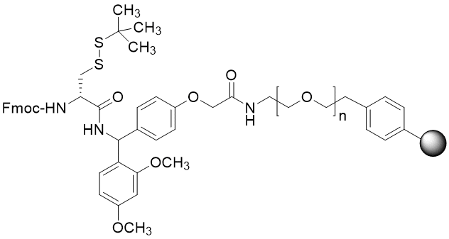 Fmoc-D-Cys(StBu) TentaGel S RAM resin (0.16 - 0.26 mmol/g, 90 mm mesh)
