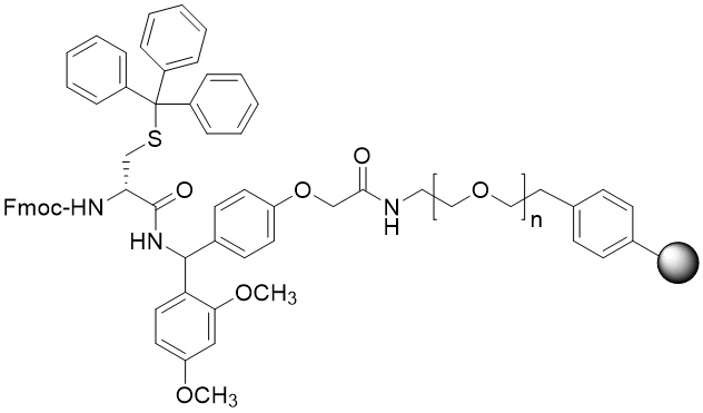 Fmoc-D-Cys(Trt) TentaGel S RAM resin (0.16 - 0.26 mmol/g, 90 mm mesh)