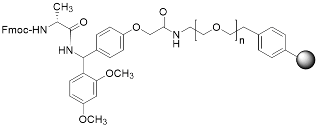 Fmoc-D-Ala TentaGel S RAM resin (0.16 - 0.26 mmol/g, 90 mm mesh)
