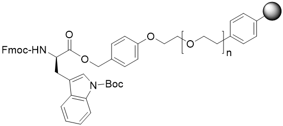 Fmoc-D-Trp(Boc) TentaGel S PHB resin (0.16 - 0.26 mmol/g, 90 mm mesh)