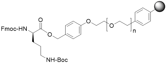 Fmoc-D-Orn(Boc) TentaGel S PHB resin (0.16 - 0.26 mmol/g, 90 mm mesh)