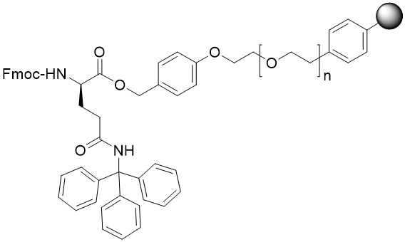 Fmoc-D-Gln(Trt) TentaGel S PHB resin (0.16 - 0.26 mmol/g, 90 mm mesh)