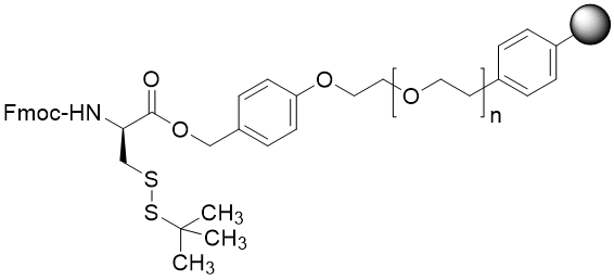 Fmoc-D-Cys(StBu) TentaGel S PHB resin (0.16 - 0.26 mmol/g, 90 mm mesh)