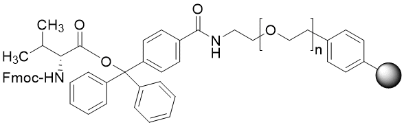 Fmoc-D-Val TentaGel S TRT resin (0.15 - 0.25 mmol/g, 90 mm mesh)