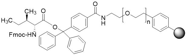 Fmoc-D-Ile TentaGel S TRT resin (0.15 - 0.25 mmol/g, 90 mm mesh)
