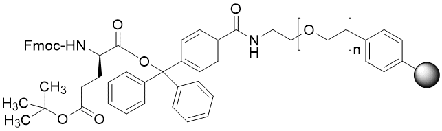 Fmoc-D-Glu(tBu) TentaGel S TRT resin (0.15 - 0.25 mmol/g, 90 mm mesh)