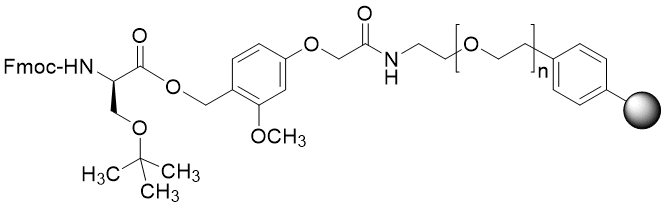 Fmoc-D-Ser(tBu) TentaGel S AC resin (0.16 - 0.26 mmol/g, 90 mm mesh)