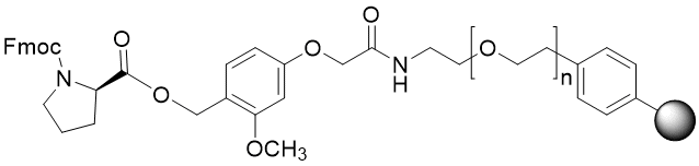 Fmoc-D-Pro TentaGel S AC resin (0.16 - 0.26 mmol/g, 90 mm mesh)