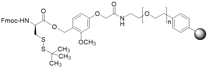 Fmoc-D-Cys(StBu) TentaGel S AC resin (0.16 - 0.26 mmol/g, 90 mm mesh)