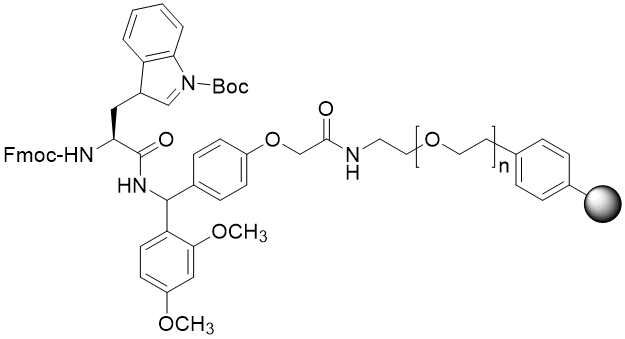 Fmoc-Trp(Boc) TentaGel S RAM resin (0.16 - 0.26 mmol/g, 90 mm mesh)