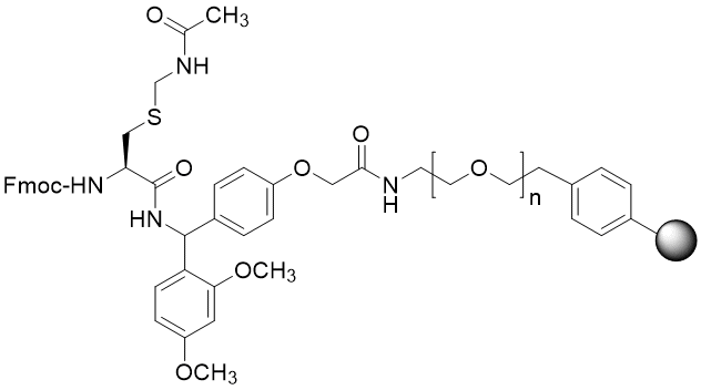 Fmoc-Cys(Acm) TentaGel S RAM resin (0.16 - 0.26 mmol/g, 90 mm mesh)