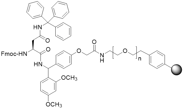 Fmoc-Asn(Trt) TentaGel S RAM resin (0.16 - 0.26 mmol/g, 90 mm mesh)