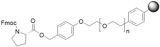 Fmoc-Pro TentaGel S PHB resin (0.16 - 0.26 mmol/g, 90 mm mesh)