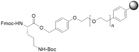 Fmoc-Orn(Boc) TentaGel S PHB resin (0.16 - 0.26 mmol/g, 90 mm mesh)