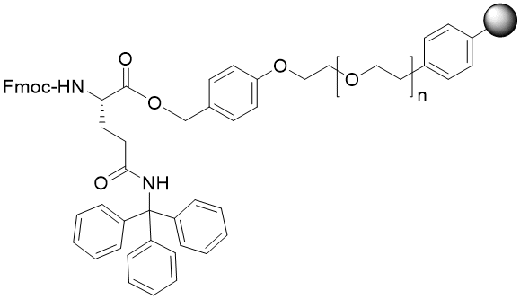 Fmoc-Gln(Trt) TentaGel S PHB resin (0.16 - 0.26 mmol/g, 90 mm mesh)