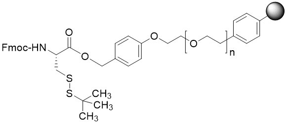 Fmoc-Cys(StBu) TentaGel S PHB resin (0.16 - 0.26 mmol/g, 90 mm mesh)