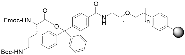 Fmoc-Orn(Boc) TentaGel S TRT resin (0.15 - 0.25 mmol/g, 90 mm mesh)