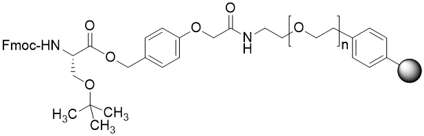 Fmoc-Ser(tBu) TentaGel R HMPA resin (0.15 - 0.22 mmol/g, 90 mm mesh)